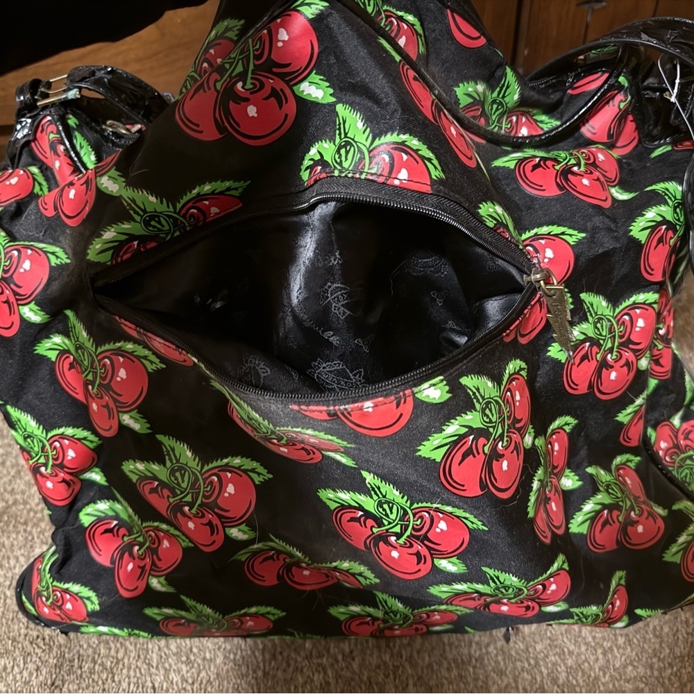 Betseyvill Betsey Johnson Cherry Pattern Duffle - Picture 5 of 10